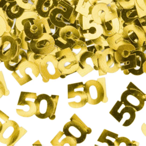 Konfetti metalizowane, liczba 50