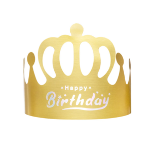 Opaska papierowa korona złota