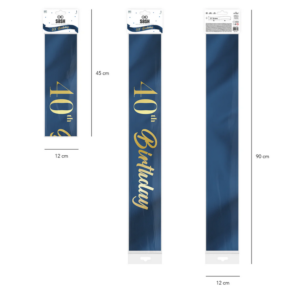 Szarfa 40 birthday – granat