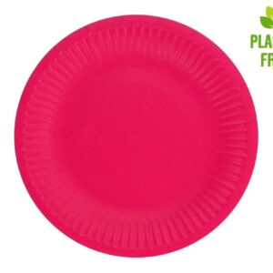 Talerzyki pap. Jednokolorowe, magenta