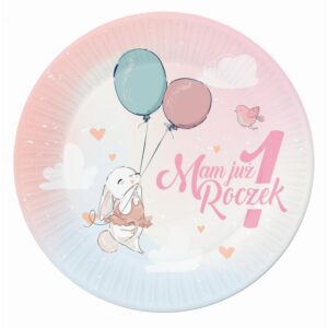 Talerzyki papierowe Kolekcja Roczek – Króliczek