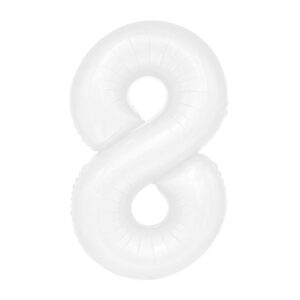 Balon Foliowy Cyfra  8, kolor biały, 86 cm