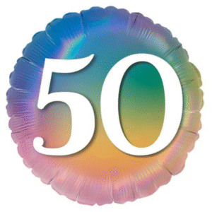 Balon foliowy pastylka, Colorful Rainbow 50