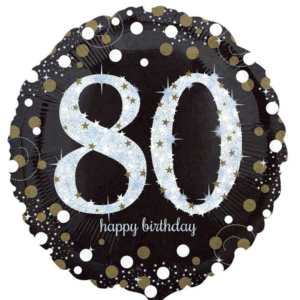 Balon foliowy pastylka „80” sparkling