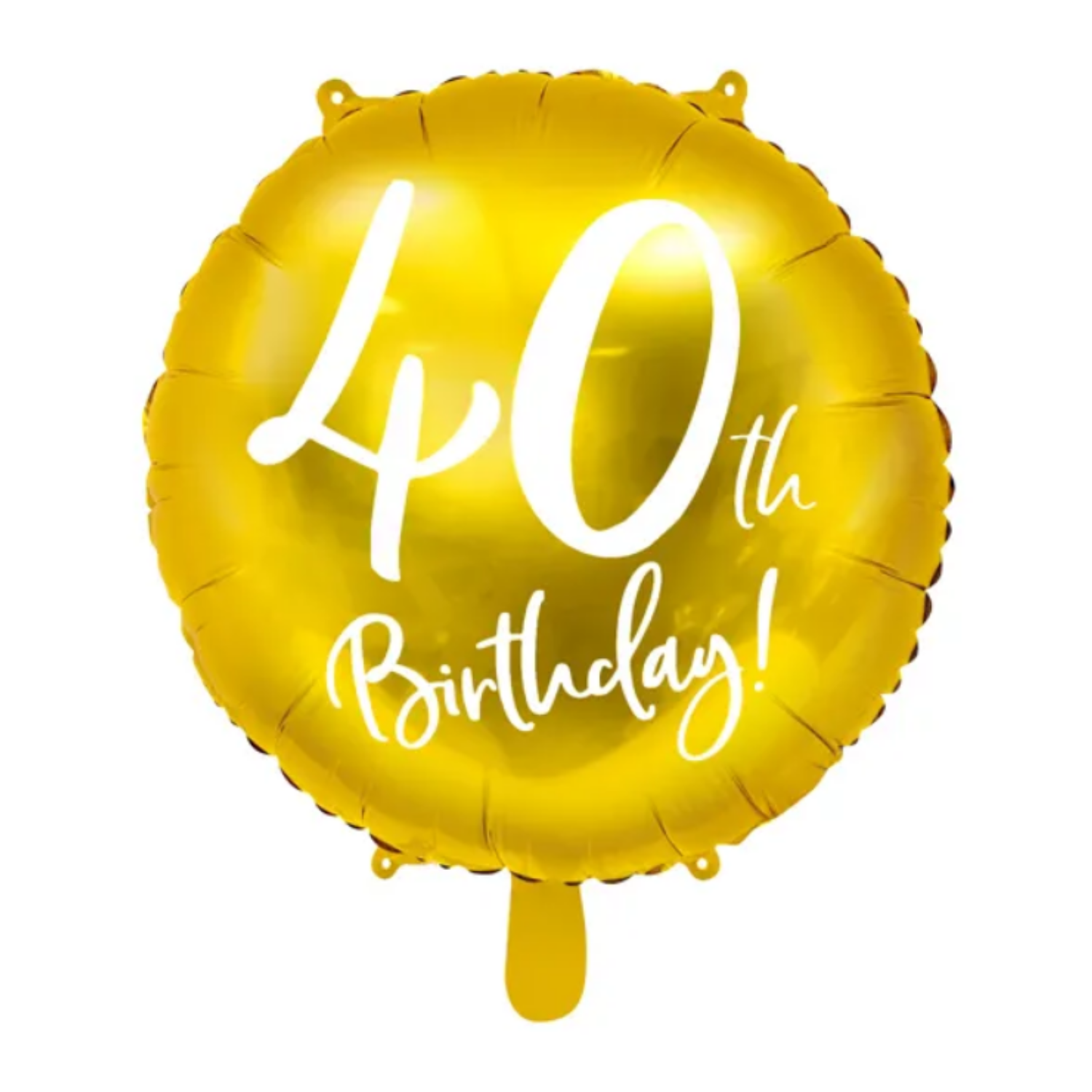 Balon foliowy pastylka 40 th Birthday - złoty