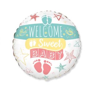 Balon foliowy „Welcome Sweet Baby”