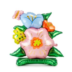 Stojący balon foliowy Kwiaty, 100x116cm, mix