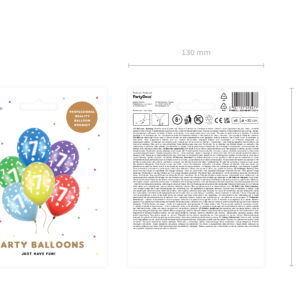 Balony 30cm, 7th Birthday, Metallic