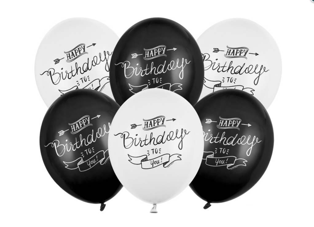 Balony 30cm, Happy Birthday