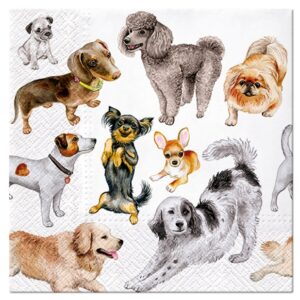 Serwetki papierowe PAW Dogs Happiness 33×33 cm / 20 szt