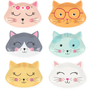 Talerzyki papierowe Kotki 6szt. zestaw