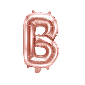 Balon foliowy Litera B złoty róż 35cm