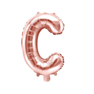 Balon foliowy Litera C złoty róż 35cm