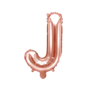 Balon foliowy litera J złoty róż 35cm