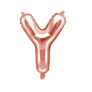 Balon foliowy Litera Y złoty róż 35cm