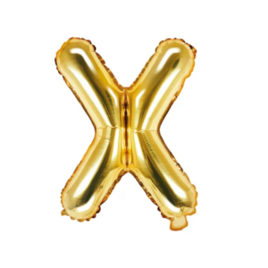 Balon foliowy litera „X” złoto 35cm