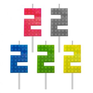 Świeczka Cyfra 2 Lego mix