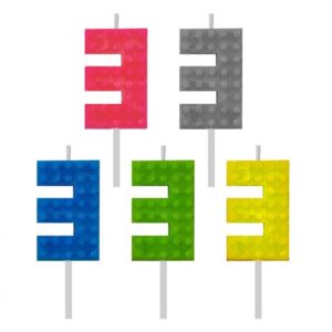 Świeczka Cyfra 3 Lego mix