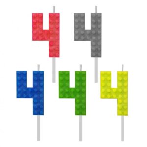 Świeczka Cyfra 4 Lego mix