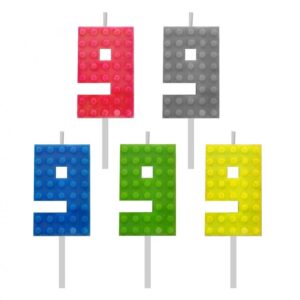 Świeczka Cyfra 9 Lego mix