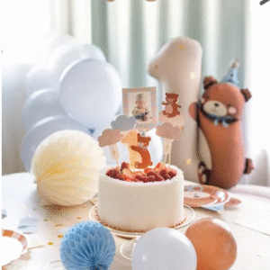 Świeczka urodzinowa Cyferka 1 z misiem