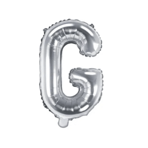 Balon foliowy Litera ”G” srebrny 35cm
