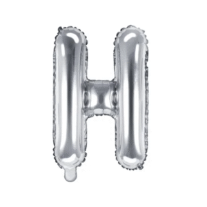 Balon foliowy Litera ”H” srebrny 35cm