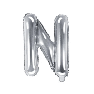 Balon foliowy Litera ”N” srebrny 35cm