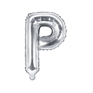Balon foliowy Litera ”P” srebrny 35cm