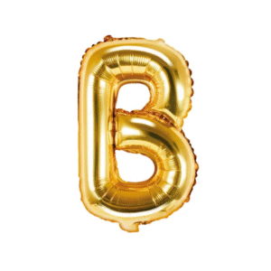 Balon foliowy litera „B” złoto 35cm