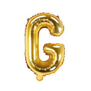 Balon foliowy litera „G” złoto 35cm