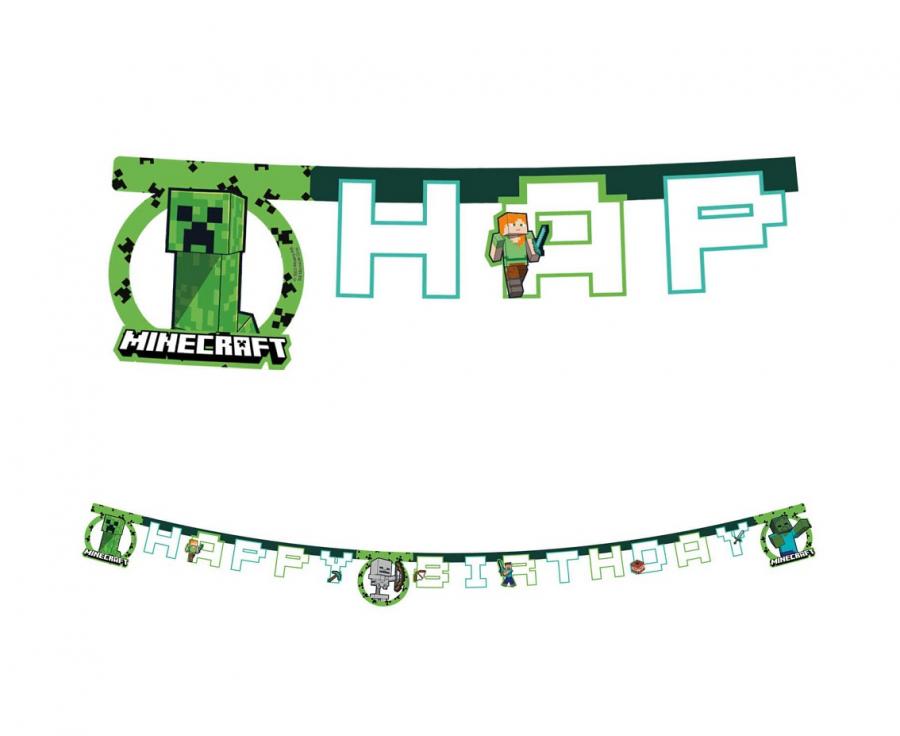 Baner Happy Birthday Minecraft