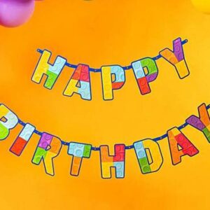 Banner Happy Birthday „klocki”