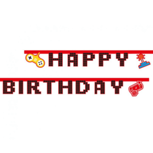 Banner „Gaming Party – Happy Birthday”