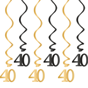 Dekoracyjne spirale 40 urodziny