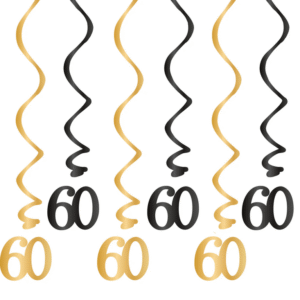 Dekoracyjne spirale 60 urodziny