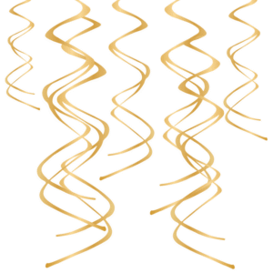Dekoracyjne spirale złote