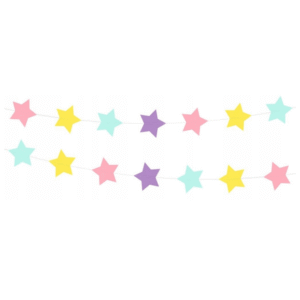 Girlanda Pastelowe Gwiazdy, rozm. 7 x 200 cm