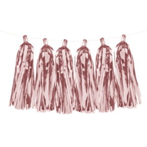 Girlanda frędzle, różowe złoto