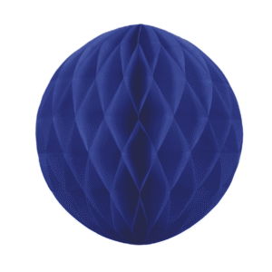 Honeycomb bibułowy, granatowy, 30 cm