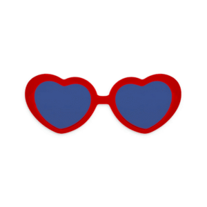 Okulary czerwone serduszka