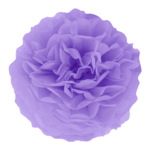 Pompon z bibuły  – fioletowy 15cm