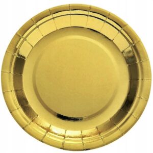 Talerzyki papierowe złote 23cm