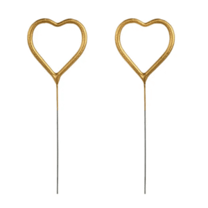 Zimne ognie Serce, złoty, 16.5cm 2szt