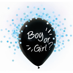 Balony Helium Formula, Boy Or Girl, niebieskie konfetti
