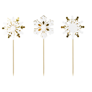 Dekoracja ciasta -Śnieżynki 3szt