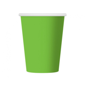 Kubeczki papierowe jednokolorowe – zielone 6 szt