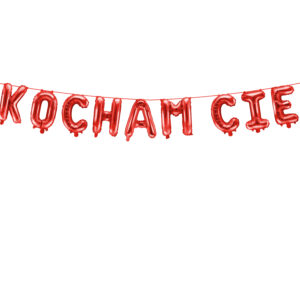Napis  balonowy Kocham Cię