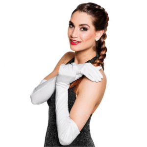 Rekawiczki długie białe