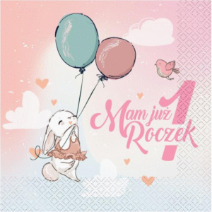 Serwetki Kolekcja Roczek – Króliczek, 33×33 cm/ 20 szt